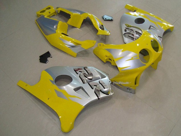1990-1998 Yellow Silver Honda CBR250RR Fairings for Sale