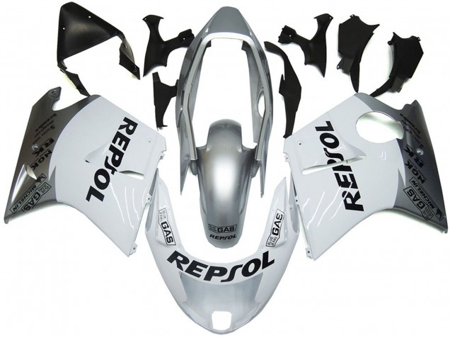 1996-2007 Silver White Repsol Honda CBR1100XX Fairings for Sale 1996-2007 Silver White Repsol Honda CBR1100XX Fairings for Sale