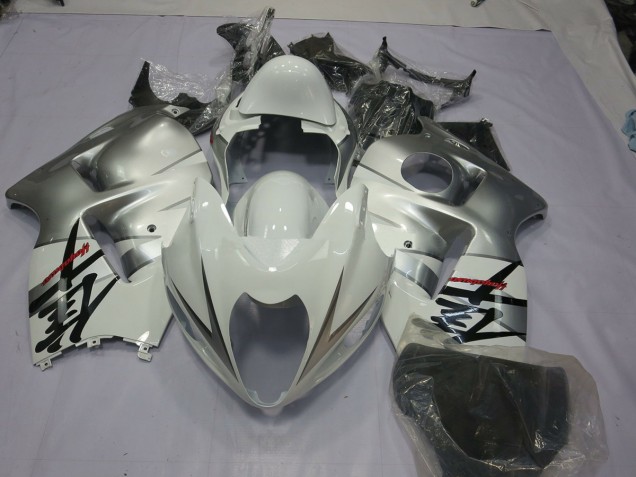 1997-2007 Silver White Suzuki GSXR 1300 Fairings for Sale