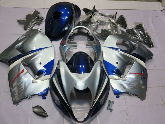1997-2007 Silver and Blue Suzuki GSXR 1300 Fairings for Sale