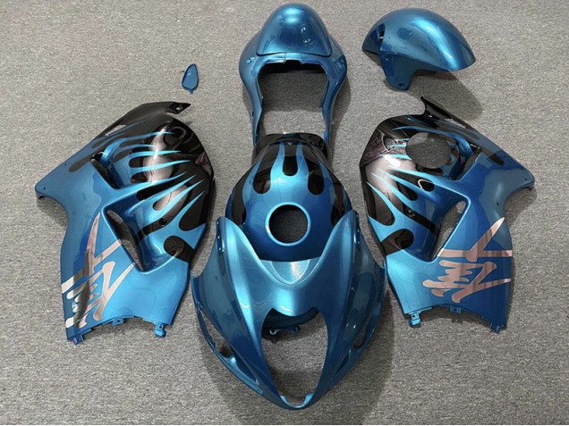 1997-2007 Sky Blue and Black Suzuki GSXR 1300 Fairings for Sale 1997-2007 Sky Blue and Black Suzuki GSXR 1300 Fairings for Sale