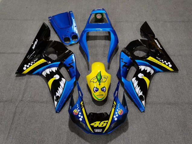 1998-2002 Blue and Yellow Shark Yamaha R6 Fairings for Sale 1998-2002 Blue and Yellow Shark Yamaha R6 Fairings for Sale