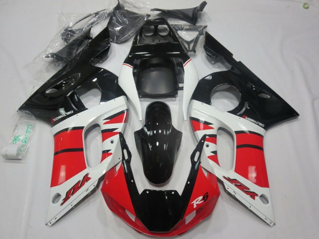 1998-2002 Red White Design Yamaha R6 Fairings for Sale 1998-2002 Red White Design Yamaha R6 Fairings for Sale