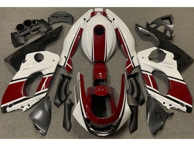 1998-2007 Gloss White and Dark Red Yamaha YZF600 Fairings for Sale 1998-2007 Gloss White and Dark Red Yamaha YZF600 Fairings for Sale