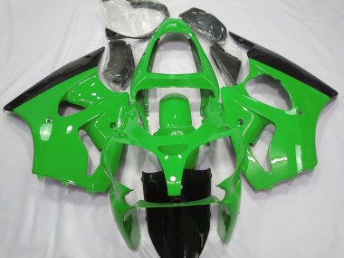2000-2002 Gloss Green & Black Kawasaki ZX6R Fairings for Sale