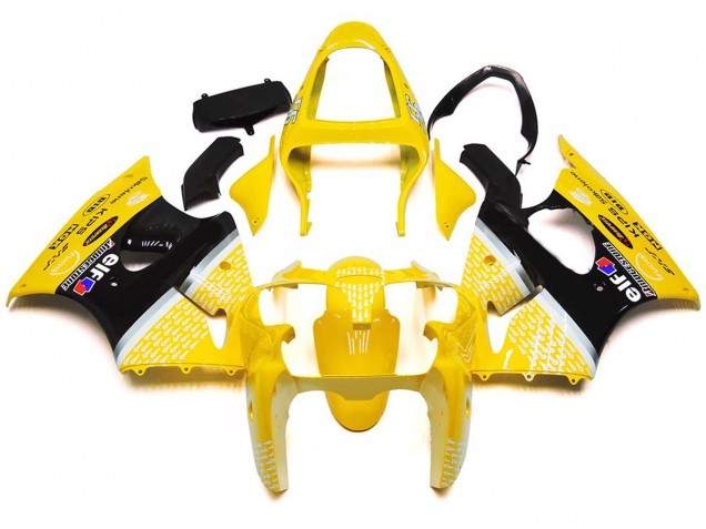 2000-2002 Gloss Yellow 1 Kawasaki ZX6R Fairings for Sale 2000-2002 Gloss Yellow 1 Kawasaki ZX6R Fairings for Sale