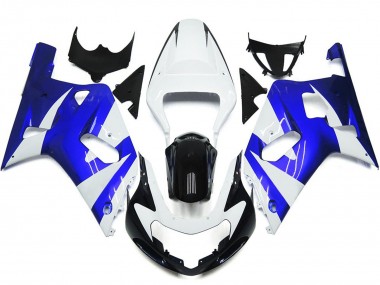 2001-2003 Vibrant Blue and White OEM Style Suzuki GSXR 600-750 Fairings for Sale