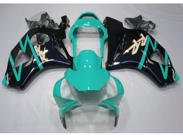 2002-2003 Gloss Black and Cyan Honda CBR954 Fairings for Sale 2002-2003 Gloss Black and Cyan Honda CBR954 Fairings for Sale