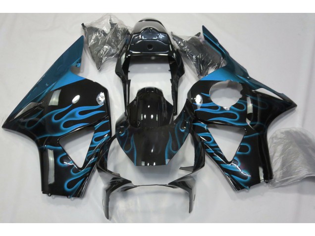 2002-2003 Light Blue Flame Honda CBR954 Fairings for Sale 2002-2003 Light Blue Flame Honda CBR954 Fairings for Sale