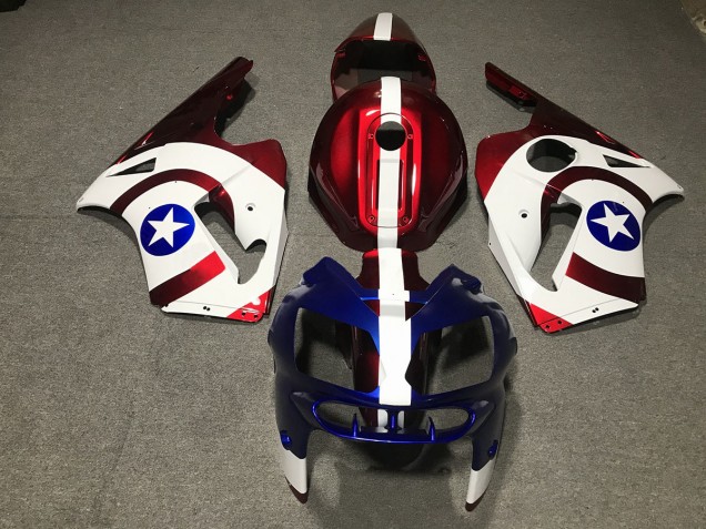 2002-2005 Captain America Kawasaki ZX12R Fairings for Sale