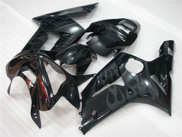 2003-2004 Black Flame Kawasaki ZX6R Fairings for Sale 2003-2004 Black Flame Kawasaki ZX6R Fairings for Sale