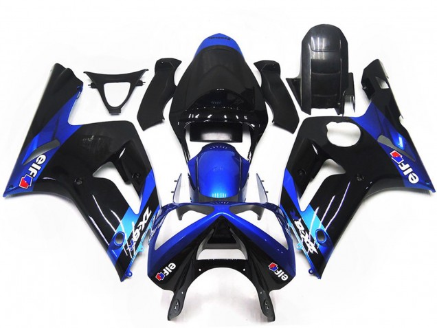 2003-2004 Blue and Black Gloss Elf Kawasaki ZX6R Fairings for Sale 2003-2004 Blue and Black Gloss Elf Kawasaki ZX6R Fairings for Sale