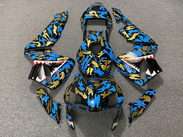 2003-2004 Blue and Gold Camo Honda CBR600RR Fairings for Sale 2003-2004 Blue and Gold Camo Honda CBR600RR Fairings for Sale