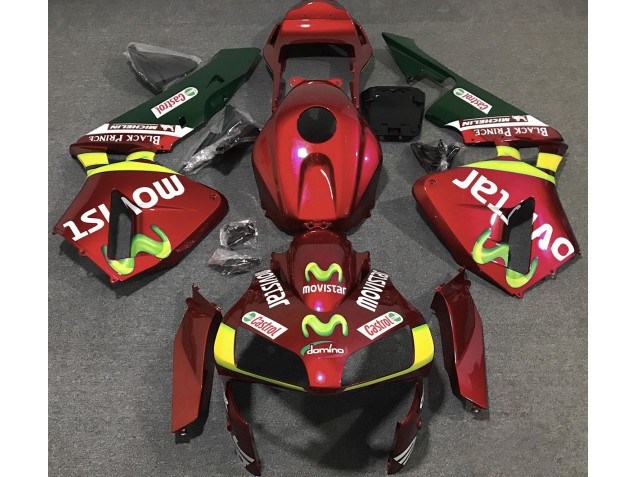 2003-2004 Deep Red Movistar Honda CBR600RR Fairings for Sale