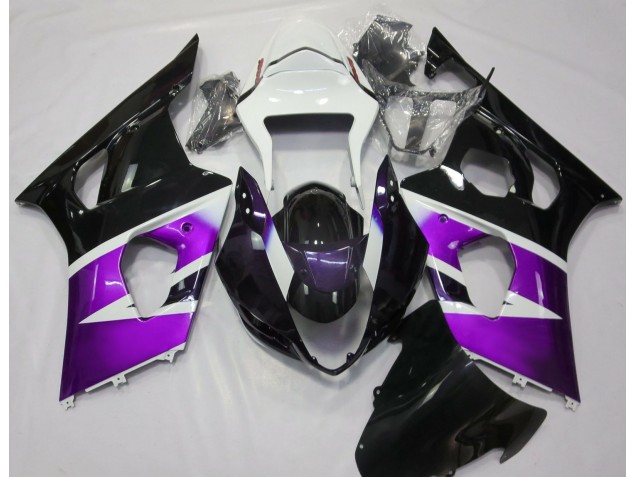 2003-2004 Gloss Purple and White Suzuki GSXR 1000 Fairings for Sale