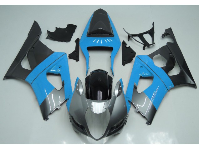 2003-2004 Light Blue Silver and Black Suzuki GSXR 1000 Fairings for Sale
