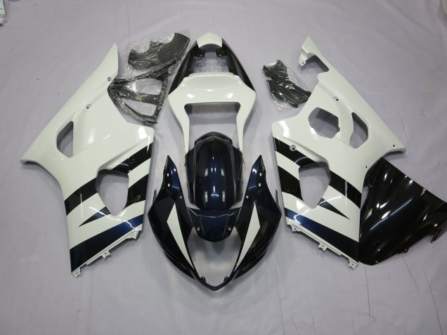 2003-2004 White and Black Suzuki GSXR 1000 Fairings for Sale 2003-2004 White and Black Suzuki GSXR 1000 Fairings for Sale