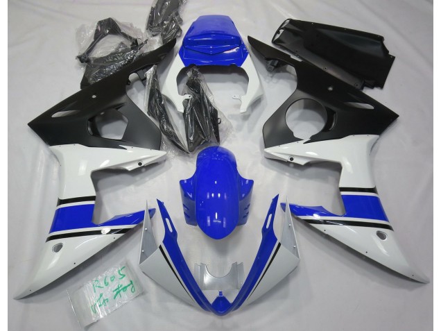 2003-2005 Gloss White and Blue Yamaha R6 Fairings for Sale 2003-2005 Gloss White and Blue Yamaha R6 Fairings for Sale