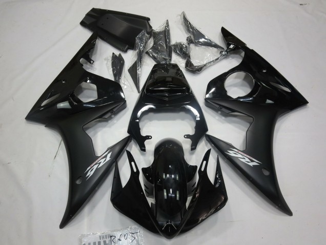 2003-2005 Matte Black White Decal Yamaha R6 Fairings for Sale
