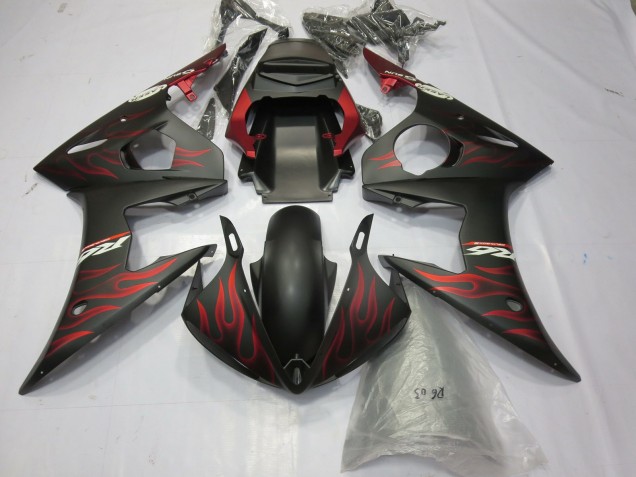2003-2005 Matte red flame Yamaha R6 Fairings for Sale 2003-2005 Matte red flame Yamaha R6 Fairings for Sale