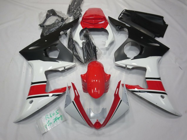 2003-2005 White Red and Black Yamaha R6 Fairings for Sale