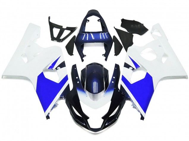 2004-2005 Bright White and Blue Suzuki GSXR 600-750 Fairings for Sale 2004-2005 Bright White and Blue Suzuki GSXR 600-750 Fairings for Sale