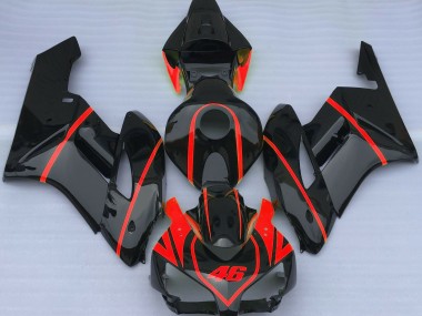2004-2005 Gloss Black & Red Honda CBR1000RR Fairings for Sale