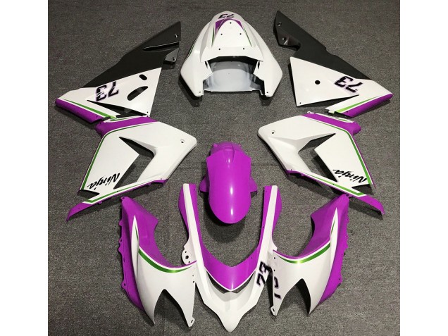 2004-2005 Gloss White & Pink Kawasaki ZX10R Fairings for Sale 2004-2005 Gloss White & Pink Kawasaki ZX10R Fairings for Sale