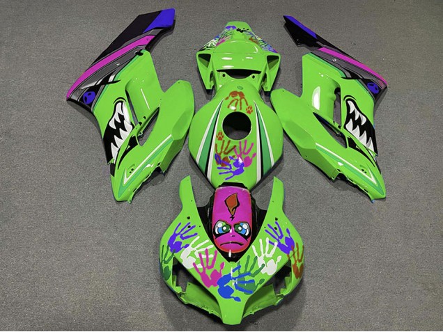 2004-2005 Green and Purple Shark Honda CBR1000RR Fairings for Sale 2004-2005 Green and Purple Shark Honda CBR1000RR Fairings for Sale