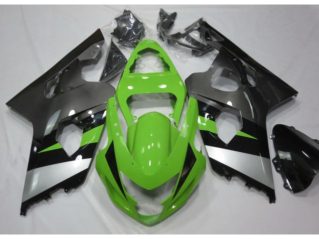 2004-2005 Green and Silver Suzuki GSXR 600-750 Fairings for Sale 2004-2005 Green and Silver Suzuki GSXR 600-750 Fairings for Sale