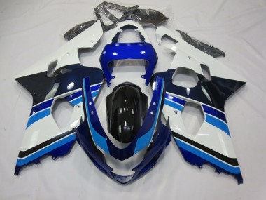 2004-2005 Light Blue White and Black Suzuki GSXR 600-750 Fairings for Sale