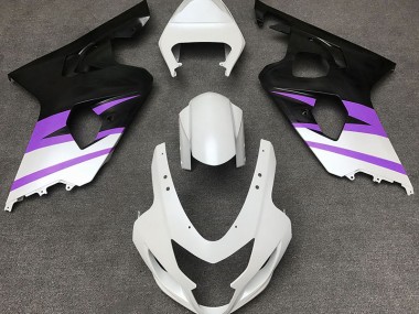 2004-2005 Matte White & Purple Suzuki GSXR 600-750 Fairings for Sale