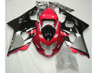 2004-2005 Red Silver and Black Suzuki GSXR 600-750 Fairings for Sale