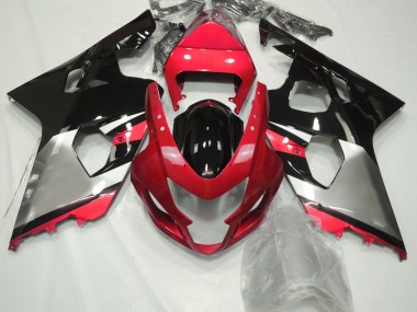 2004-2005 Red Silver and Black Suzuki GSXR 600-750 Fairings for Sale