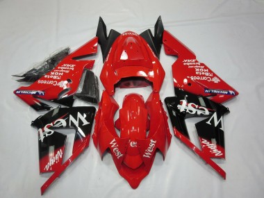 2004-2005 Red West Kawasaki ZX10R Fairings for Sale