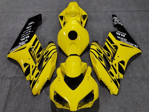 2004-2005 Yellow Black Flame Honda CBR1000RR Fairings for Sale