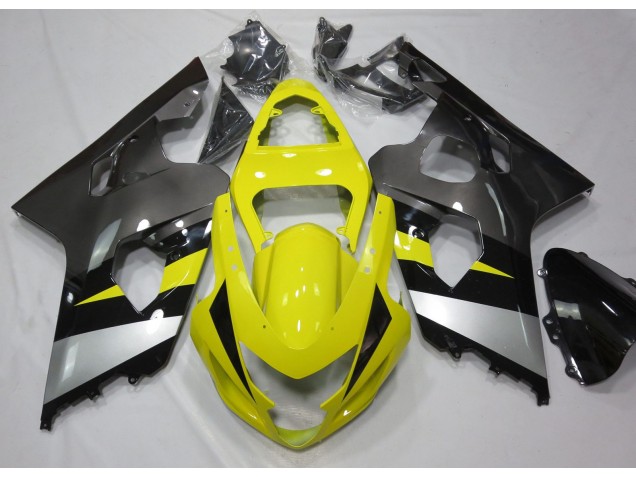2004-2005 Yellow and Grey Suzuki GSXR 600-750 Fairings for Sale 2004-2005 Yellow and Grey Suzuki GSXR 600-750 Fairings for Sale
