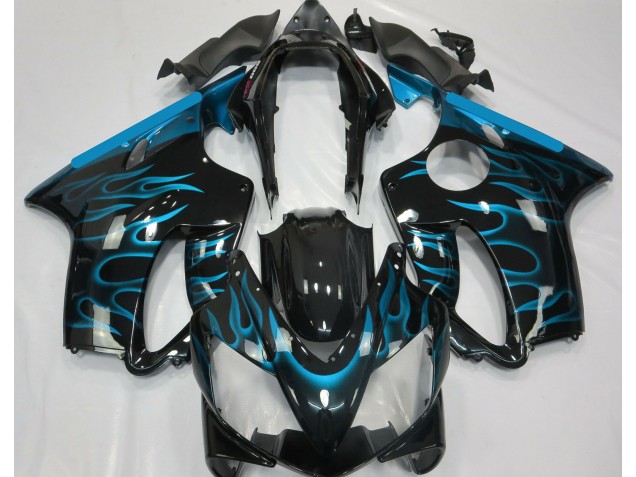 2004-2007 Light Blue Flame Honda CBR600 F4i Fairings for Sale