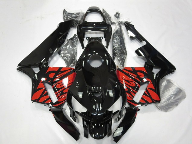 2005-2006 Black and Tribal Red Honda CBR600RR Fairings for Sale 2005-2006 Black and Tribal Red Honda CBR600RR Fairings for Sale