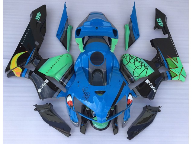2005-2006 Blue Shark & Green Honda CBR600RR Fairings for Sale 2005-2006 Blue Shark & Green Honda CBR600RR Fairings for Sale