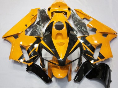 2005-2006 Bright Orange & Gloss Black Design Honda CBR600RR Fairings for Sale