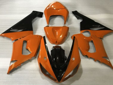 2005-2006 Gloss Orange & Black Kawasaki ZX6R Fairings for Sale