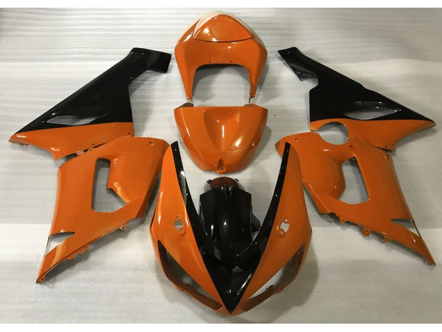 2005-2006 Gloss Orange & Black Kawasaki ZX6R Fairings for Sale