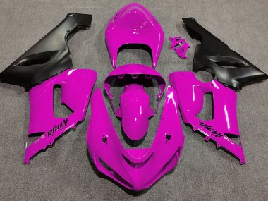 2005-2006 Gloss Pink Kawasaki ZX6R Fairings for Sale