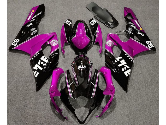 2005-2006 Gloss Pink and Black Custom Suzuki GSXR 1000 Fairings for Sale 2005-2006 Gloss Pink and Black Custom Suzuki GSXR 1000 Fairings for Sale