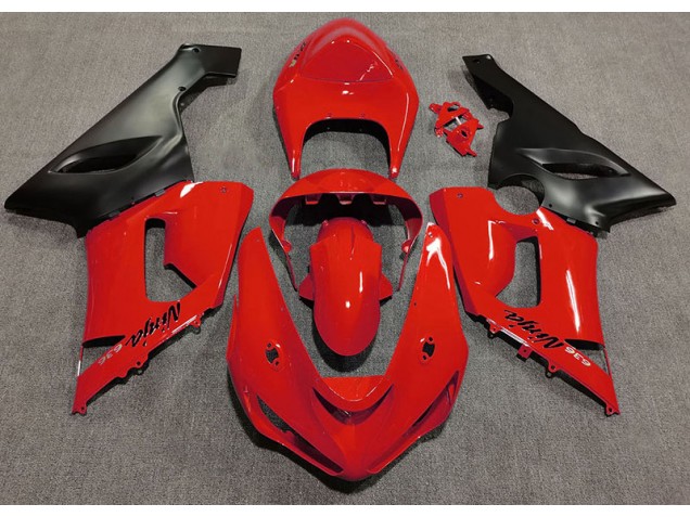 2005-2006 Gloss Red Kawasaki ZX6R Fairings for Sale 2005-2006 Gloss Red Kawasaki ZX6R Fairings for Sale