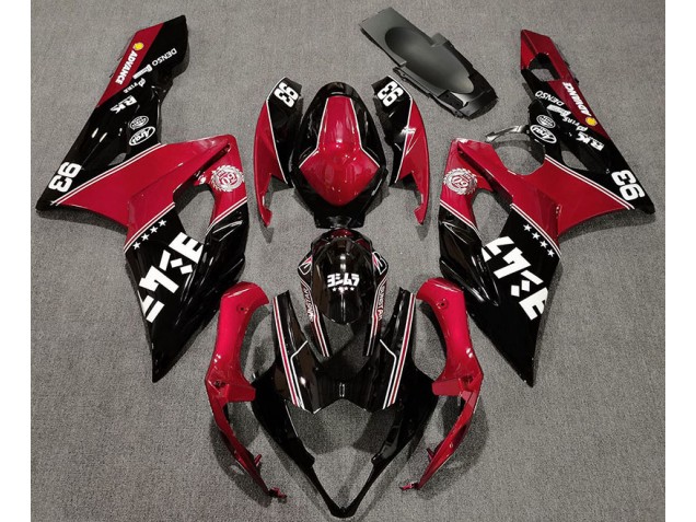 2005-2006 Gloss Red and Black Custom Suzuki GSXR 1000 Fairings for Sale 2005-2006 Gloss Red and Black Custom Suzuki GSXR 1000 Fairings for Sale