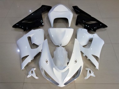 2005-2006 Gloss White & Black Kawasaki ZX6R Fairings for Sale