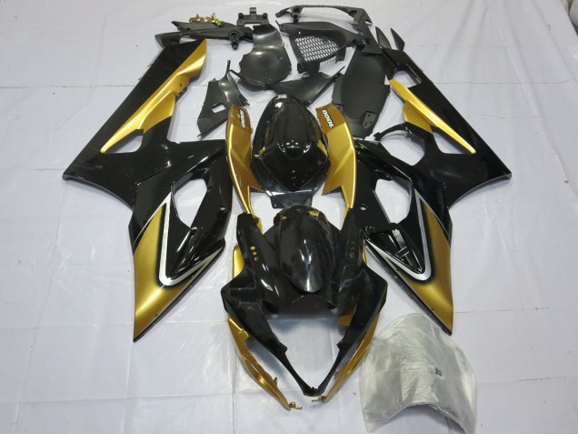 2005-2006 Gold and Black Suzuki GSXR 1000 Fairings for Sale 2005-2006 Gold and Black Suzuki GSXR 1000 Fairings for Sale