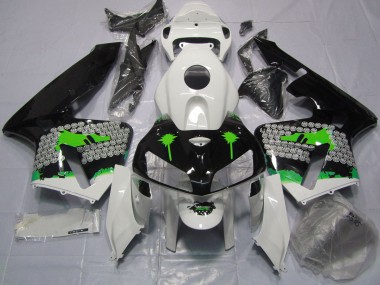 2005-2006 Green Splatter on Gloss Black Honda CBR600RR Fairings for Sale